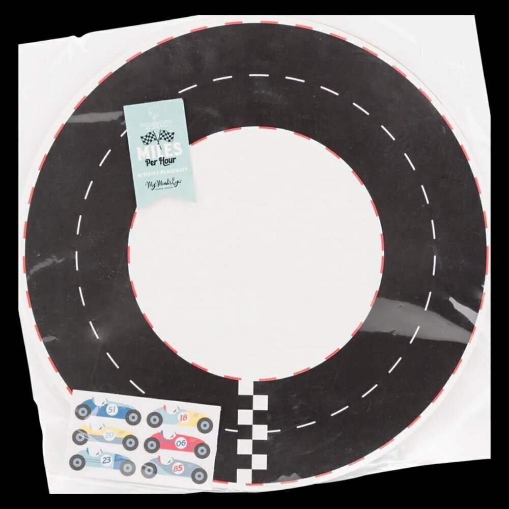 NWT - My Mind’s Eye Miles per Hour - Race Track Placemat (set of 12)